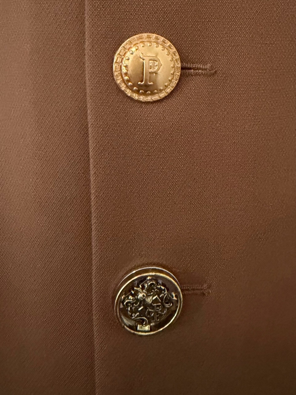 PINKO Italy Burrasca Heavy Crepe Button Cognac Brown Midi Pencil Skirt, 10 Rare! - Picture 8 of 16